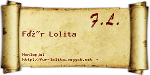 Für Lolita névjegykártya